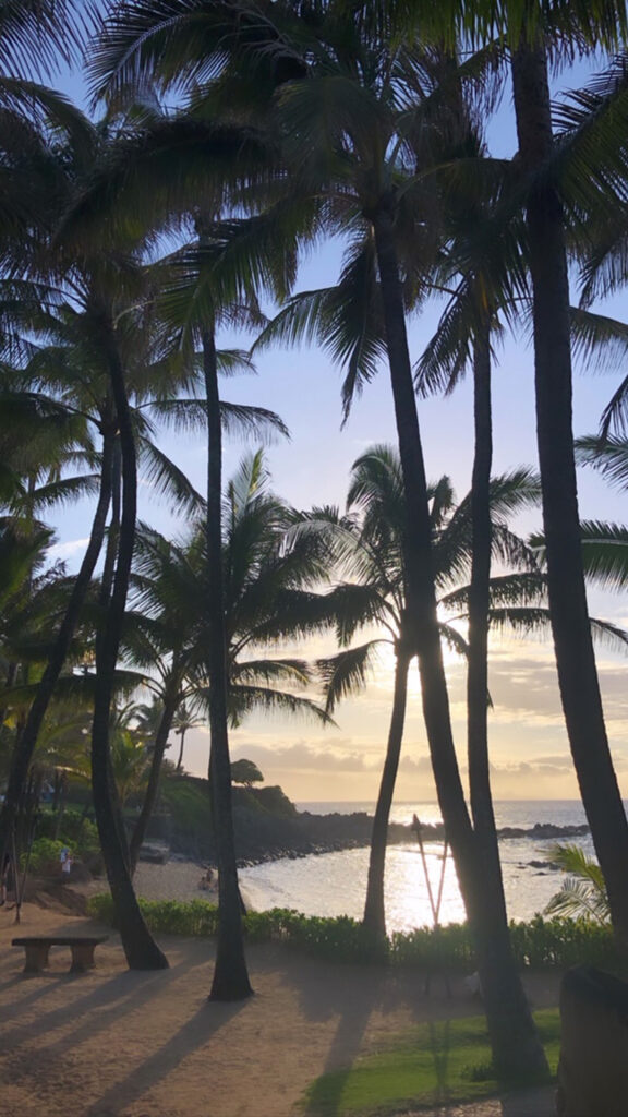 Mama's Fish House in Maui at sunset